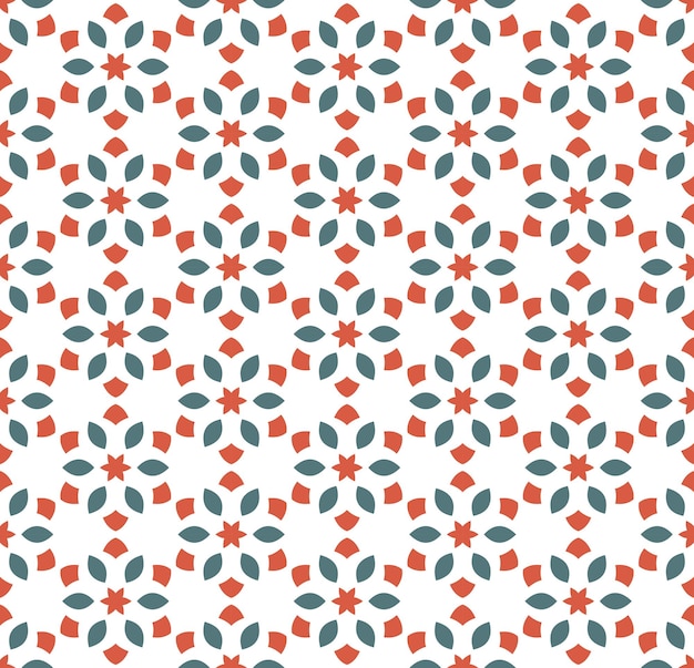 Floral Tiles Seamless Vector Patternflower Geometric texture pattern background