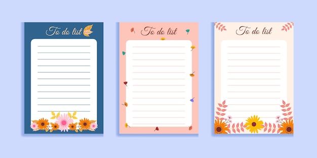 Floral to do list template planner met bloementhema