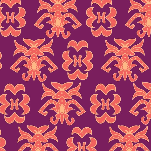 Floral traditional etnic background vector