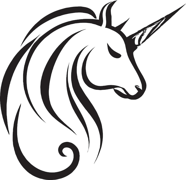 Floral unicorn vector icon design graphic