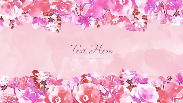 Floral vector grens achtergrond met mulitcolor bloemen tekst plaats