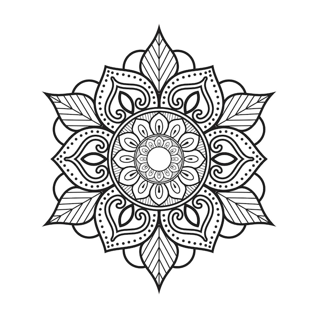 Floral vector Indian mandala Ethnic style Islamic mandala