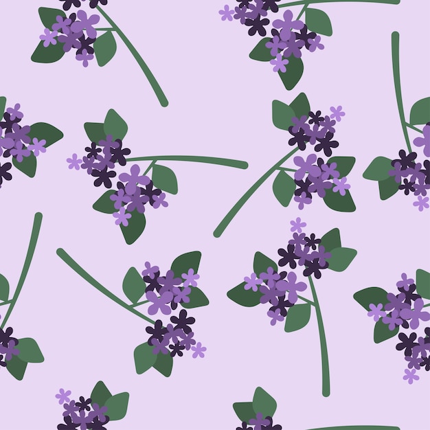 Floral vector lila tak patroon