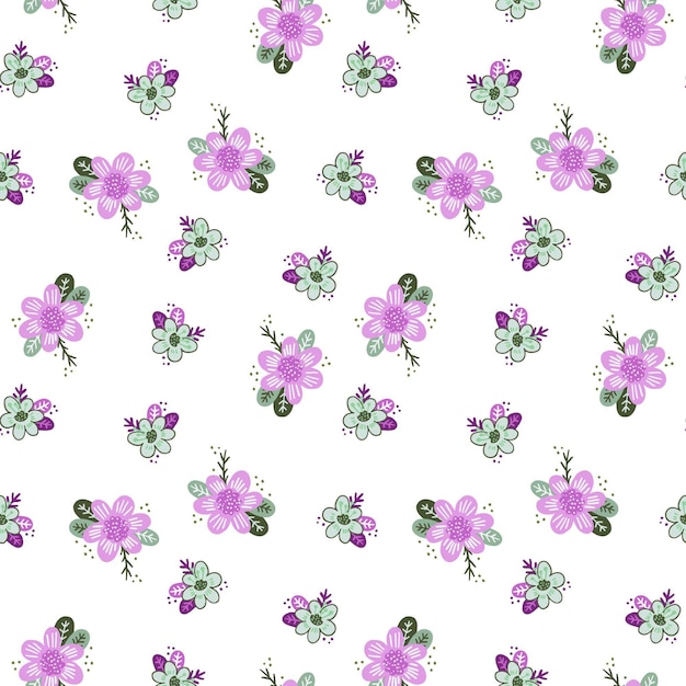 Floral vector seamless pattern. abstract flower pattern.