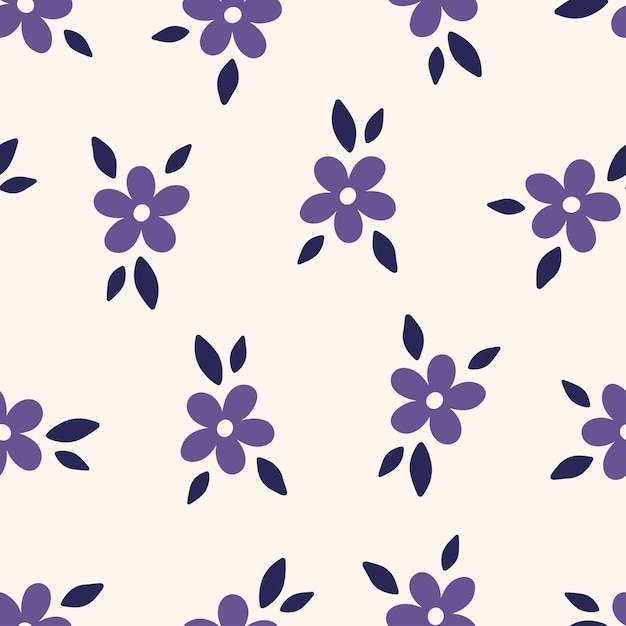 Floral vector seamless pattern