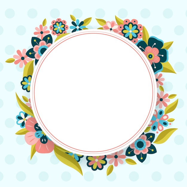 Floral vector sjabloon met kopie ruimte Geïsoleerd licht banner of kaart ontwerp met naïeve bloemen