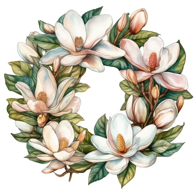 Floral Vector White Background isolated watercolor