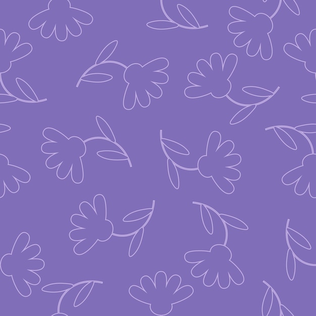 Floral vector wild flowers pattern