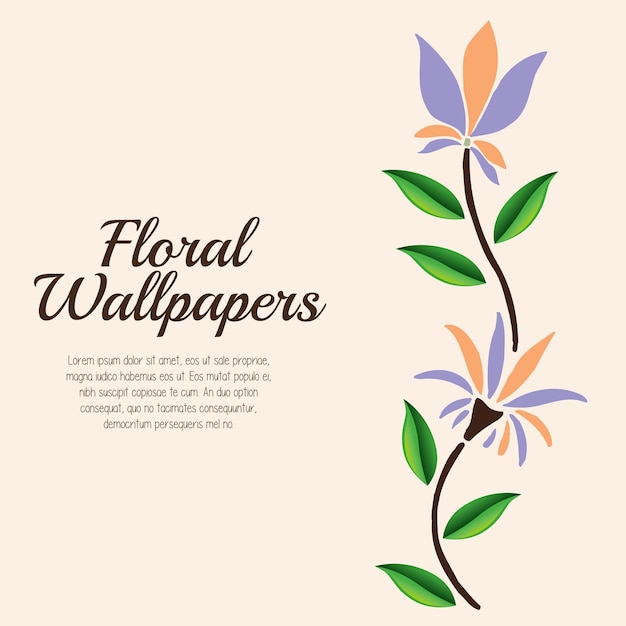 Floral wallpapers design