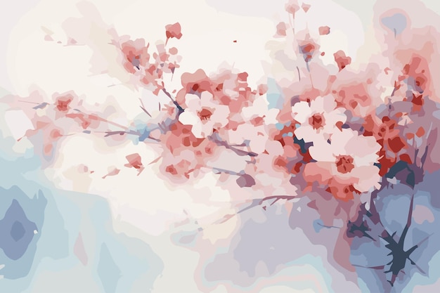 Floral watercolor background