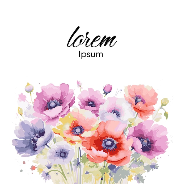 Floral watercolor background
