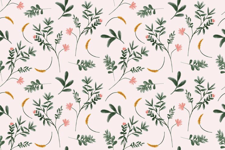 Vector floral watercolor pattern