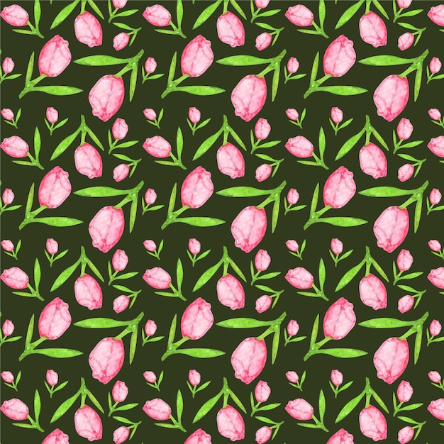 花柄水彩シームレスパターン印刷生地テキスタイル製品の編集可能なベクトル