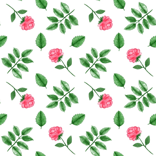 Floral watercolor seamless pattern