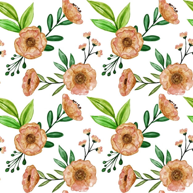 Floral watercolor seamless pattern