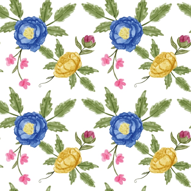 Floral watercolor seamless pattern