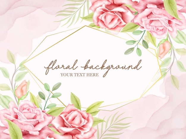 Floral Watercolor Wedding Banner Design