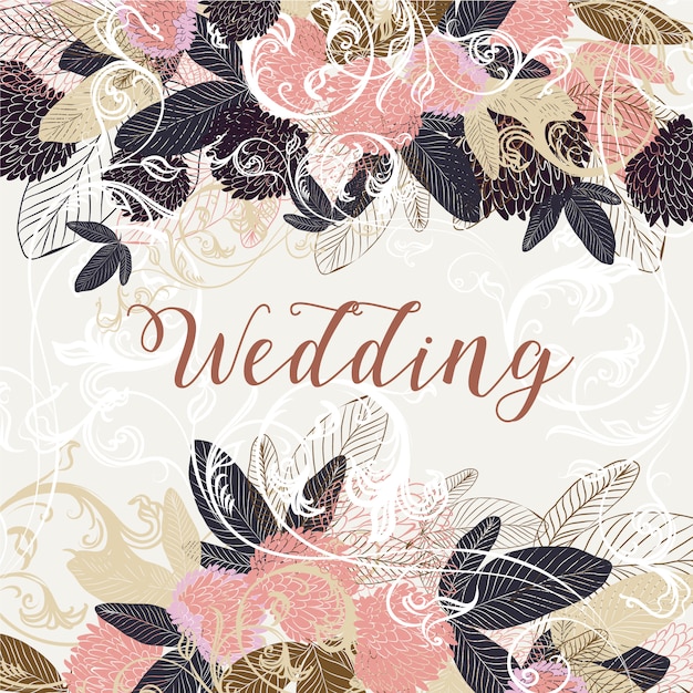 Floral wedding background