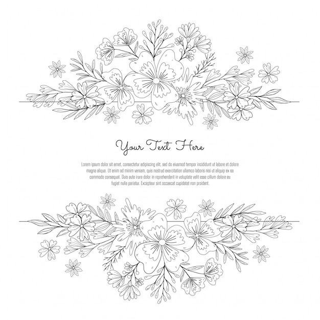 Floral Wedding decoration frame