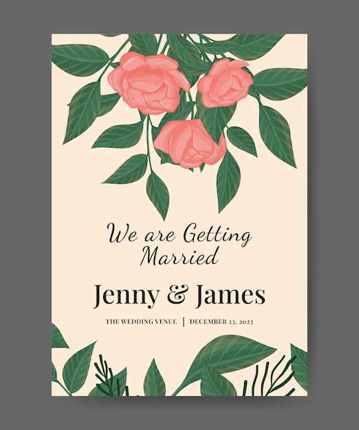 Floral Wedding Design Poster