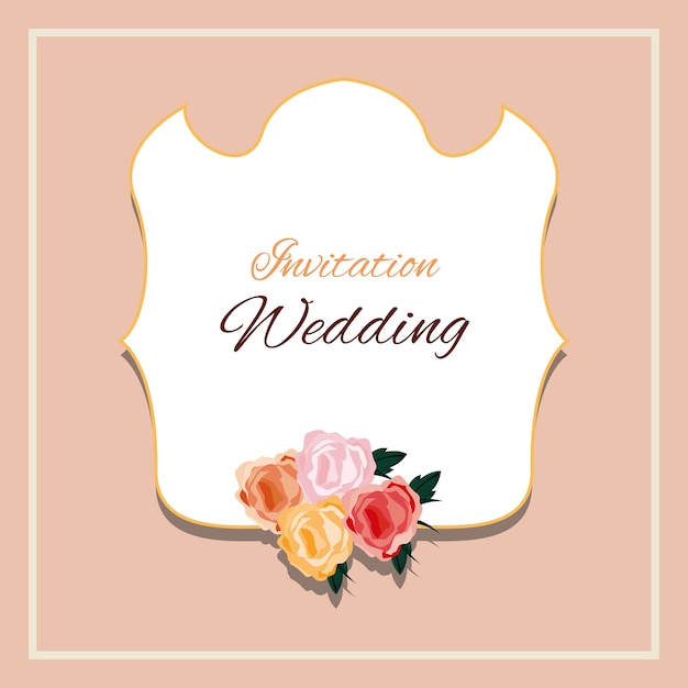 Floral wedding invitation design