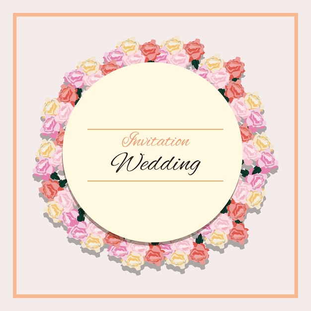 Floral wedding invitation design