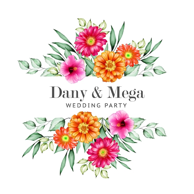 Floral Wedding Invitation Template