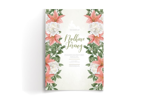 floral wedding invitation template