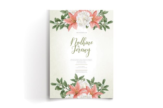 floral wedding invitation template