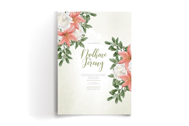 floral wedding invitation template