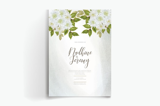 floral wedding invitation template