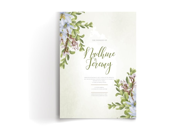 floral wedding invitation template