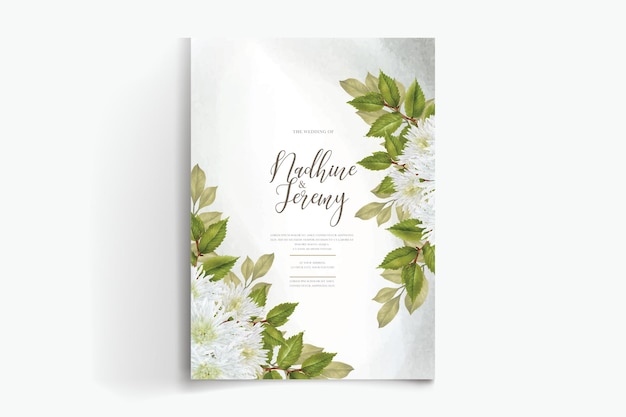 floral wedding invitation template