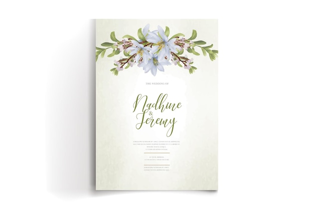 floral wedding invitation template