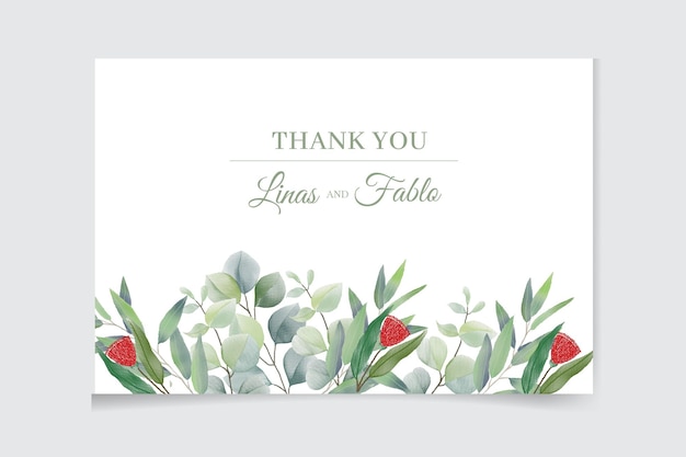 Floral wedding invitation with lovely flowers