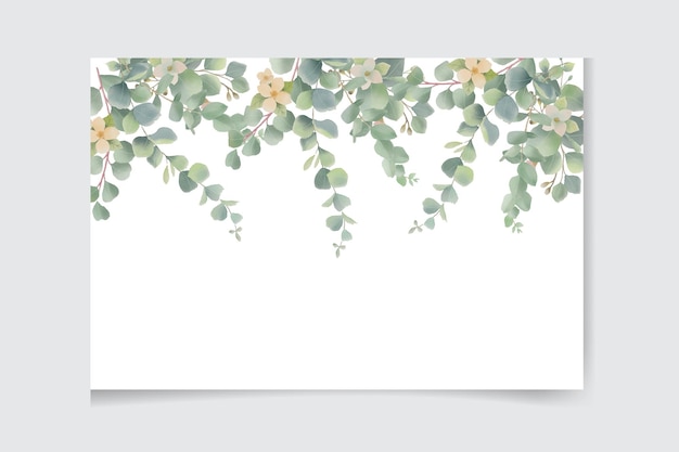 floral wedding invitation with lovely flowers