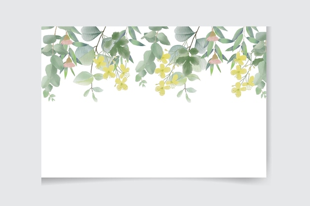floral wedding invitation with lovely flowers