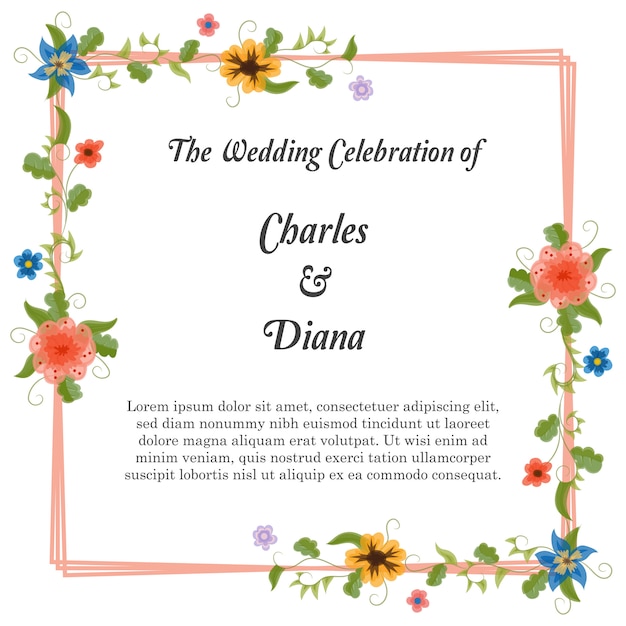 Floral Wedding invitation