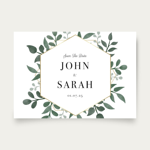 Floral white wedding save the date card