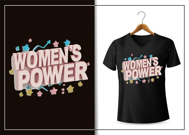 Floral Womens day Vector lettering tshirt design with flowers