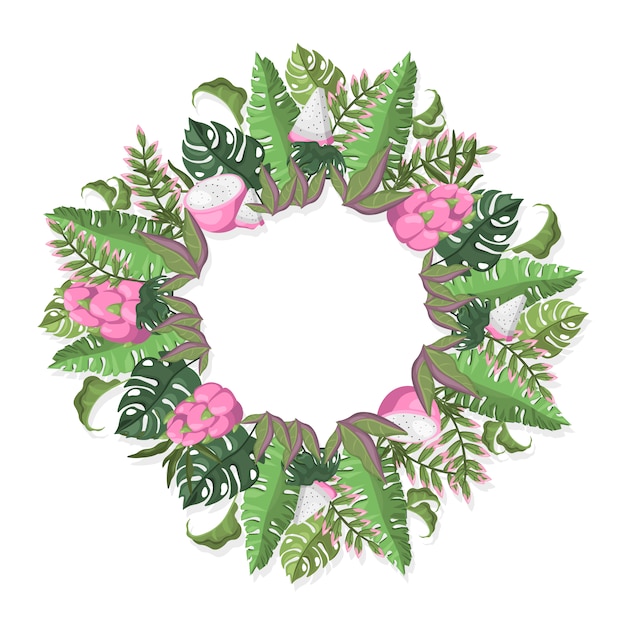 Floral wreath background