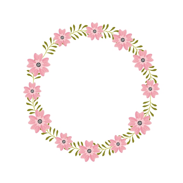 Floral wreath flowers cute arranged herbal natural