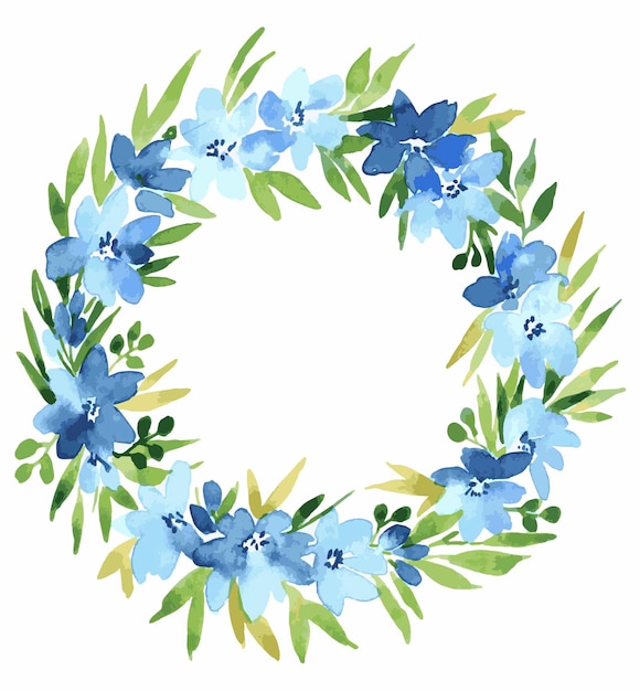 Vector floral wreath frame