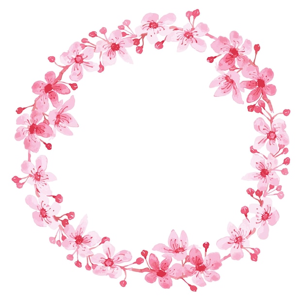 Vector floral wreath frame