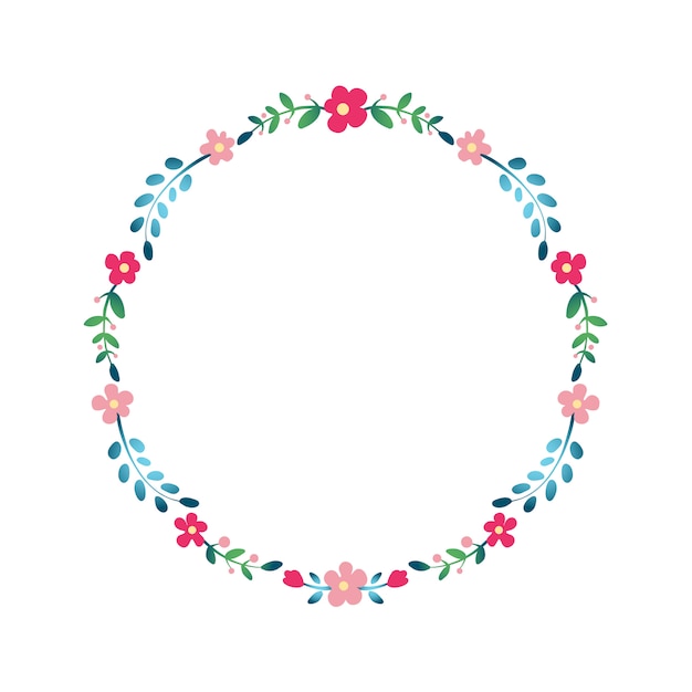 Floral wreath isolated