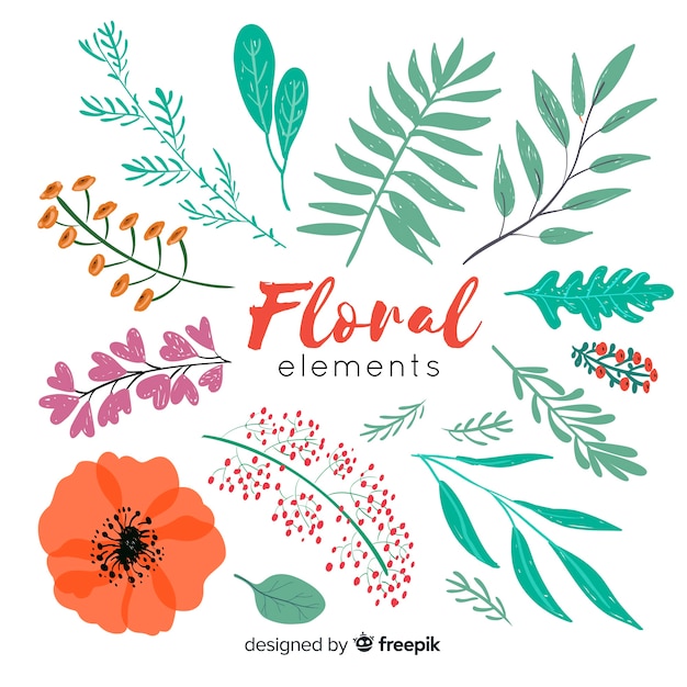 Florale decoratie-elementen