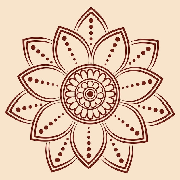Florale decoratieve Indiase mandala ontwerp vector illustratie