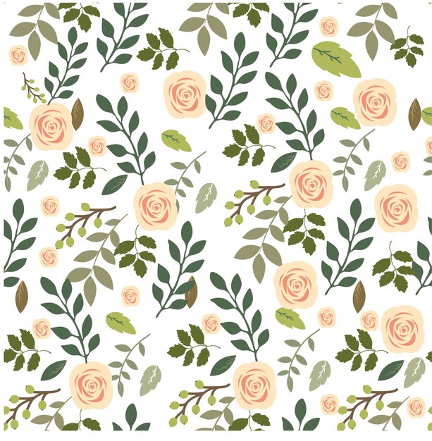 Florals of seamless pattern background