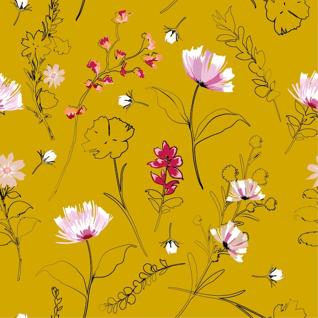 florals seamless pattern 