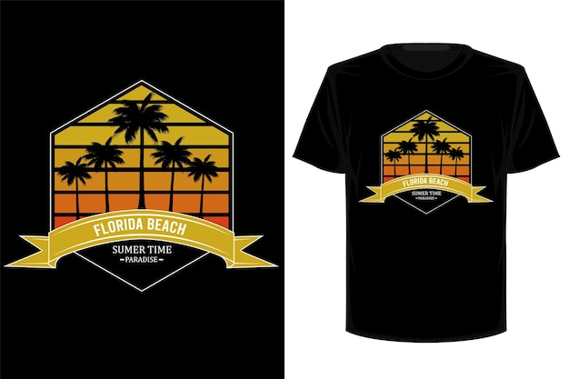 Premium Vector  Florida summer time retro vintage t-shirt design